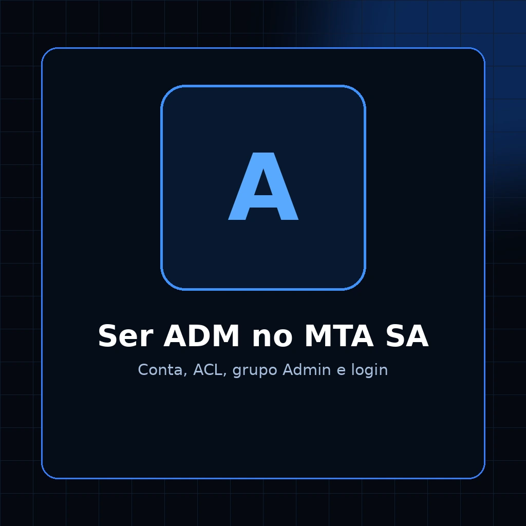 Como Ser ADM no Seu Servidor de MTA SA